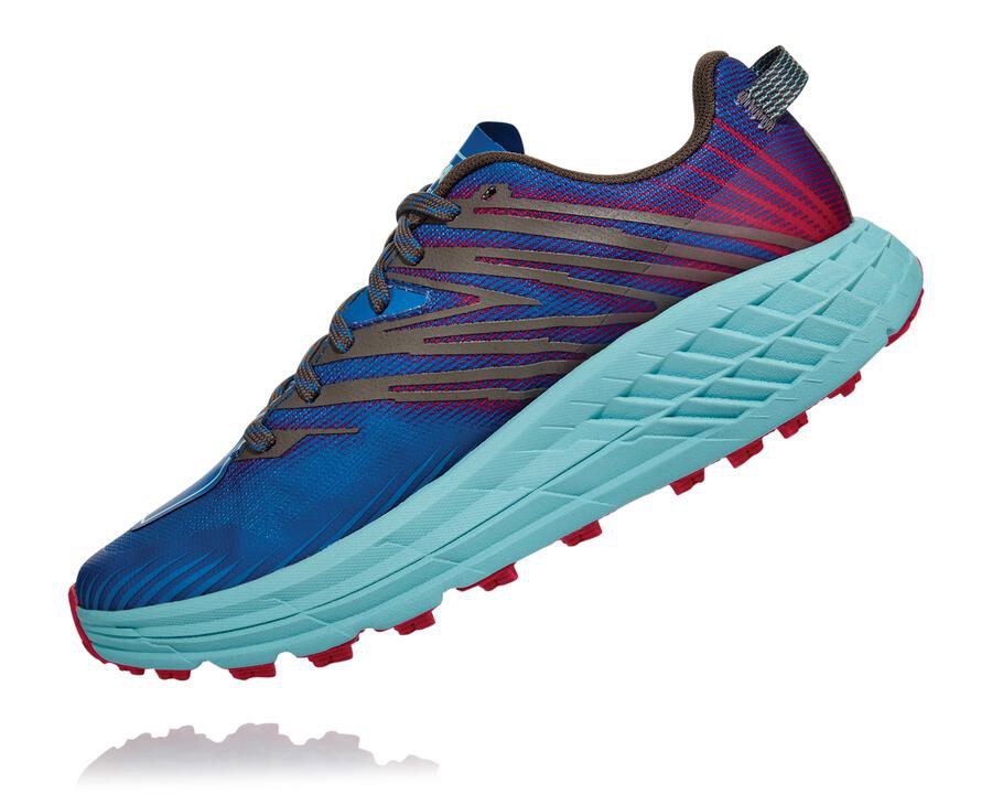 Trail Shoes Womens - Hoka One One Speedgoat 4 - Blue - OAUJSLG-47